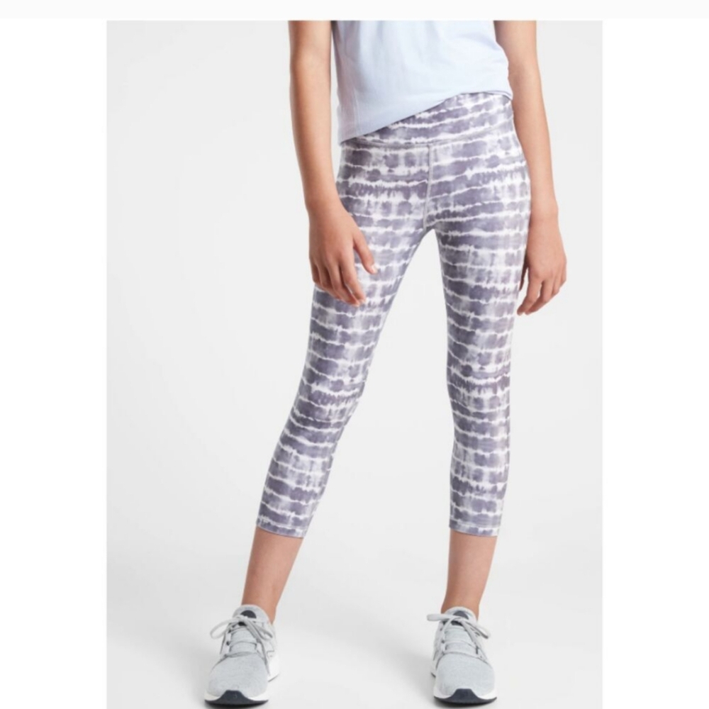 3Athleta Elation Printed Capri Tahiti  Lilac Size SMALL